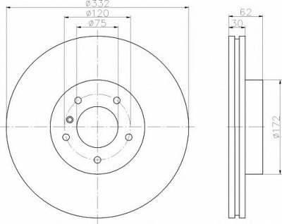 HELLA PAGID 8dd355121231 -  Тормозной диск